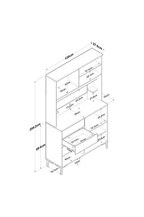 کابینت چند منظوره قهوه ای Suntalam Rani Mobilya - کد 841909888