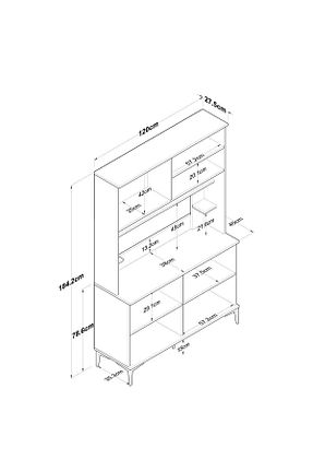 کابینت چند منظوره قهوه ای Suntalam Rani Mobilya - کد 841741407