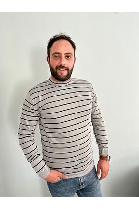 پلیور طوسی مردانه اسلیم فیت Butik - کد 856591202