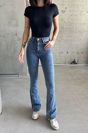 شلوار جین آبی زنانه پاچه اسپانیولی XRAY JEANS - کد 858648471