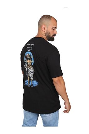 تیشرت مشکی مردانه اورسایز Muu Legacy - کد 858749191