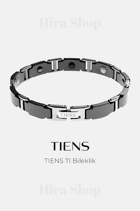 دستبند استیل (فولاد) مشکی زنانه تیتانیوم Tiens - کد 375152088