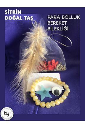 دستبند جواهر زرد زنانه سنگ طبیعی bircan yıldırım niyet bulutları - کد 342135622