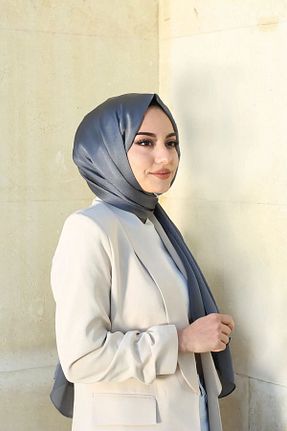 شال طوسی زنانه پنبه پلی استر Genel Markalar - کد 738841143