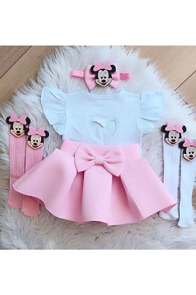ست نوزادی صورتی بچه گانه پنبه ای Kokosh kidss - کد 721195253