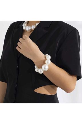 ست جواهر سفید زنانه پوشش لاکی İPAR AKSESUAR - کد 770065900