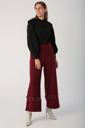 شلوار حجاب زرشکی زنانه ویسکون ALLDAY - کد 355450070