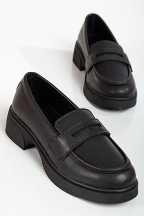 کفش لوفر مشکی زنانه چرم مصنوعی HCO - کد 858575305