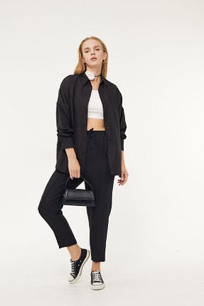 ست بالاتنه و پائین تنه مشکی زنانه بافتنی SIMO CLUB - کد 858586310