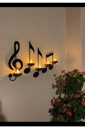 شمعدان و شمع گیر مشکی فلزی Genel Markalar - کد 647715270