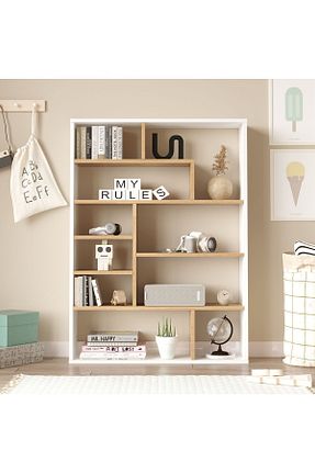 قفسه کتاب قهوه ای 123 سانتی متر Yurudesign - کد 845607859