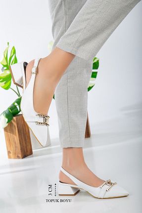 بابت سفید زنانه چرم مصنوعی Freya Shoes - کد 808908709