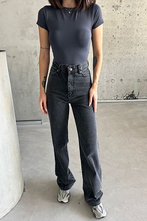 شلوار جین طوسی زنانه پاچه گشاد XRAY JEANS - کد 858628819
