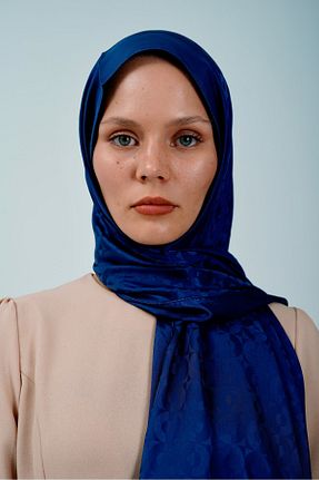 شال سرمه ای زنانه پلی استر PİRAMİT - کد 858677861
