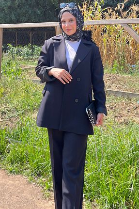 ست بالاتنه و پائین تنه مشکی زنانه بافتنی lurex moda - کد 858715387