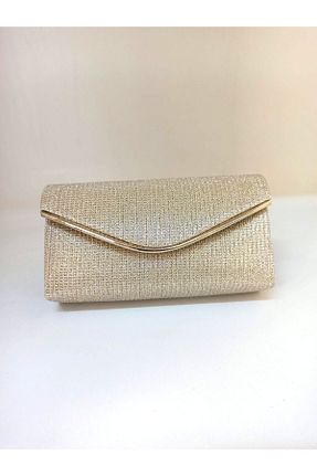 کیف مجلسی طلائی زنانه چرم مصنوعی dizaynbag - کد 845925165