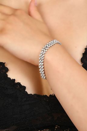 دستبند جواهر زنانه زیرکن Furtek Aksesuar - کد 344276438