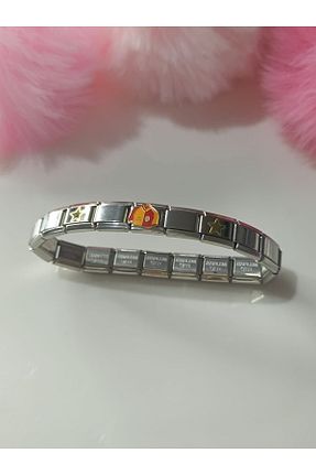 دستبند استیل (فولاد) زرد زنانه استیل ضد زنگ ilvesa shop - کد 858749175