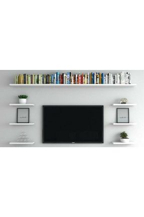 میز و پایه تلویزیون سفید Suntalam LİNDE HOME - کد 136247298