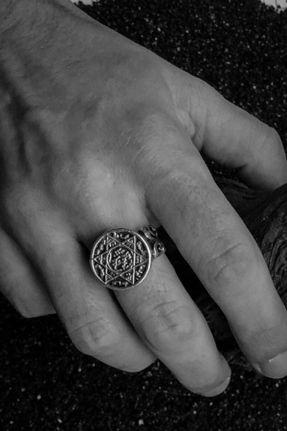 انگشتر جواهر مردانه روکش نقره کد 69059022