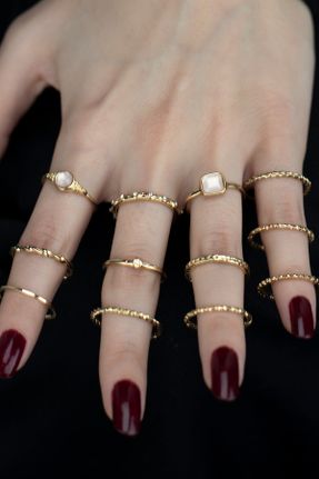 انگشتر جواهر طلائی زنانه کد 86757078