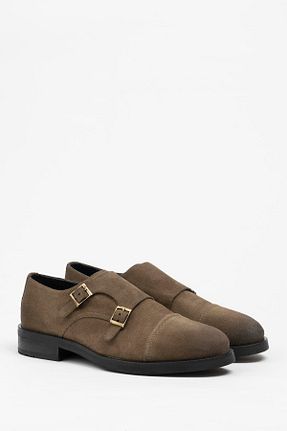 کفش کلاسیک قهوه ای مردانه چرم خالص Galliano Shoes - کد 784283139