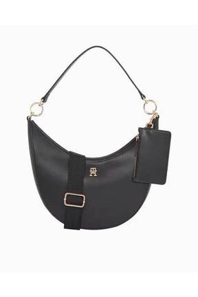کیف دوشی مشکی زنانه چرم مصنوعی Tommy Hilfiger - کد 853075712