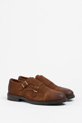 کفش کلاسیک قهوه ای مردانه چرم خالص Galliano Shoes - کد 780591956