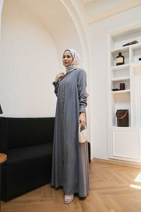 کلاه و ابایا طوسی زنانه بافتنی Neways - کد 858576054