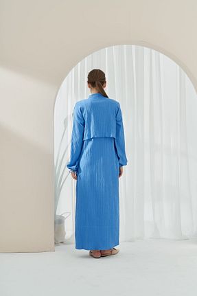 کلاه و ابایا آبی زنانه ویسکون QANU - کد 687830510