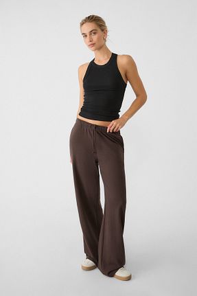 شلوار قهوه ای زنانه پلی استر Stradivarius - کد 858587516