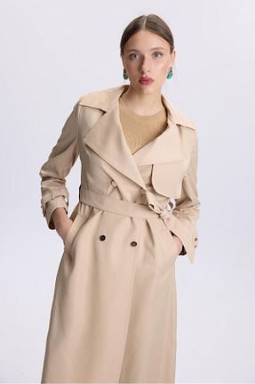 ترنچکت بژ زنانه پلی استر Zühre - کد 857498578