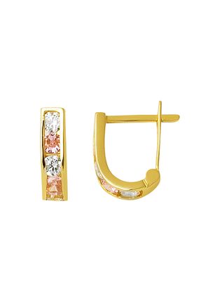 گوشواره طلا طلائی بچه گانه 14 عیار Bilezikci - کد 35180478