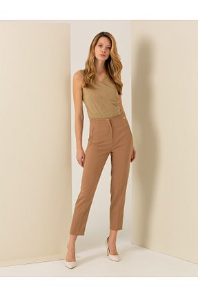 شلوار قهوه ای زنانه الاستان - ویسکون - پلی استر Pierre Cardin - کد 814675089