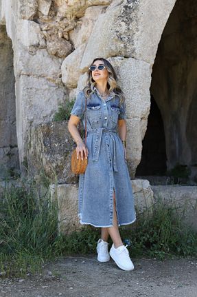 لباس آبی زنانه بافتنی bytugcekaya - کد 836512167