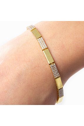 دستبند نقره طلائی زنانه 925 عیار BRISINGA - کد 804512519