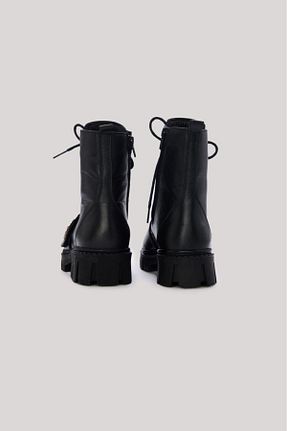 بوت / نیم بوت مشکی بچه گانه پاشنه تخت Tyess - کد 858724491