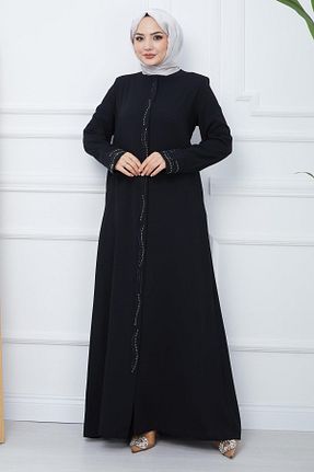 مانتو بلند حجاب مشکی زنانه hafsamina - کد 805984450