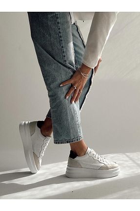 کفش اسنیکر سفید زنانه چرم اصل nope21shoess - کد 652929425