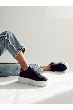 کفش اسنیکر مشکی زنانه چرم اصل nope21shoess - کد 652924865