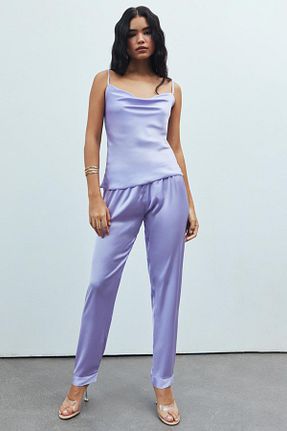 ست لباس راحتی بنفش زنانه ساده Feu De Elu - کد 784423864
