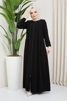 مانتو بلند حجاب مشکی زنانه hafsamina - کد 655242521