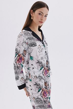 ست لباس راحتی طوسی زنانه طرح دار Feu De Elu - کد 831809295