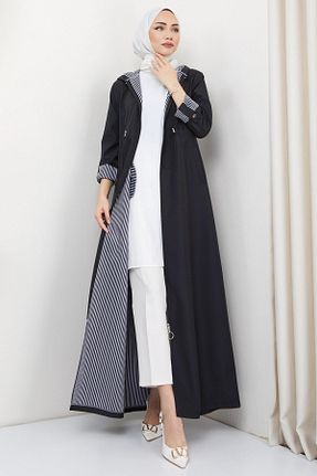 ترنچکت حجاب مشکی زنانه بدون آستر hafsamina - کد 790582744