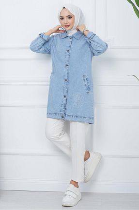 کت حجاب آبی زنانه رگولار hafsamina - کد 809619317