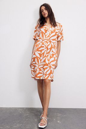 لباس نارنجی زنانه بافتنی H&M - کد 858375173