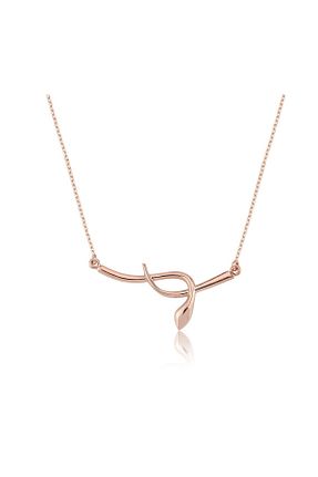 گردنبند نقره صورتی زنانه 925 عیار FasekGold - کد 95860189