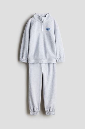 ست گرمکن بژ بچه گانه پنبه ای H&M - کد 858758978