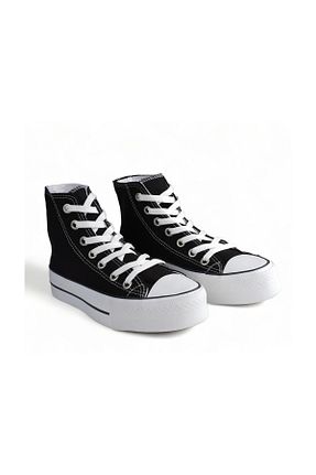 کفش اسنیکر مشکی زنانه بند دار Melen Shoes - کد 682223635