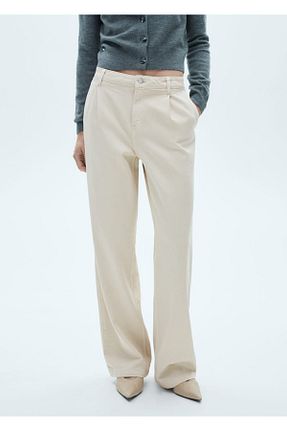 شلوار جین نباتی زنانه رگولار MANGO - کد 829058940
